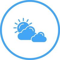 Cloudy Glyph Round Circle Icon vector