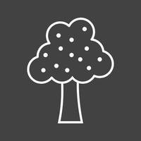 Beautiful Fruit Tree Line Vector Icon