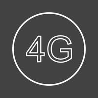 hermoso icono de vector de línea 4g