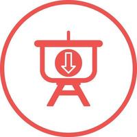 Downloading Presentation Vector Icon