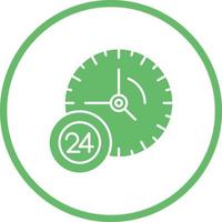 24 Hour Service Vector Icon