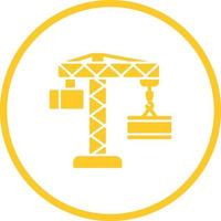 Crane Lifting Vector Icon