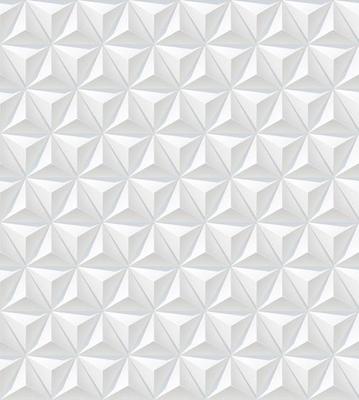 White 3d background. Pyramid seamless pattern