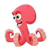 Cheerful cartoon colored octopus for print,illustration,game.Vector illustration vector