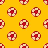 patrón brillante de balones de fútbol en estilo plano para impresión y diseño. Ilustración de vector. vector