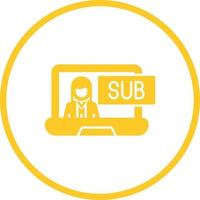 Subscriber Model Vector Icon