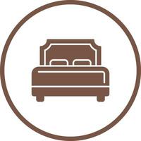 icono de vector de cama de hotel