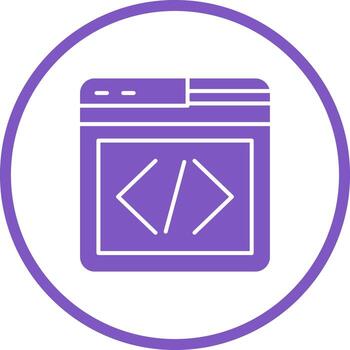 icono de vector de programación web