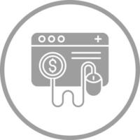 pago por clic icono de vector