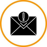 icono de vector de correo urgente