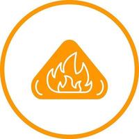 icono de vector de peligro de incendio