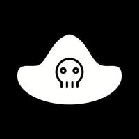 icono de vector de sombrero pirata