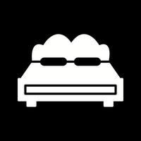 icono de vector de cama doble