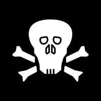 icono de vector de calavera pirata