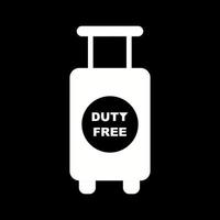 Duty Free Luggage Vector Icon