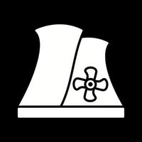 icono de vector de planta nuclear