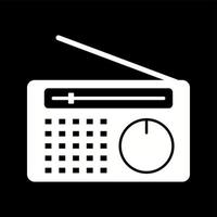 icono de glifo de vector de radio único