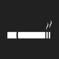 hermoso icono de glifo de vector de cigarrillo