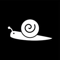 Unique Snail Glyph Vector Icon