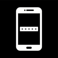 Unique Pass code Vector Glyph Icon