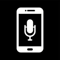 Unique Microphone Vector Glyph Icon