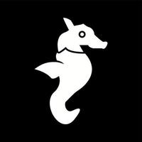 Unique Seahorse Vector Glyph Icon