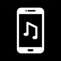 Unique Music App Vector Glyph Icon