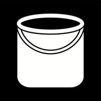 Unique Sand Bucket Vector Glyph Icon