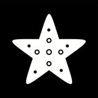 icono de glifo de vector de estrella de mar único