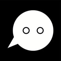 Unique Message Bubble Vector Glyph Icon