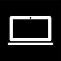 Unique Laptop Vector Glyph Icon