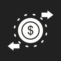 Beautiful Money circulation Vector Glyph icon