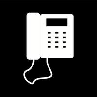 Unique Telephone Set Glyph Vector Icon