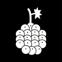 Unique Raspberry Vector Glyph Icon