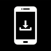 Unique Download To Phone Vector Glyph Icon