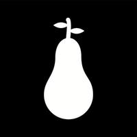 Unique Pear Vector Glyph Icon