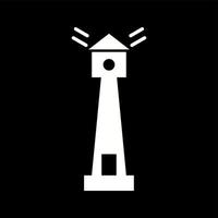 Unique Lighthouse Vector Glyph Icon
