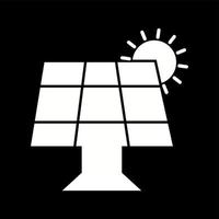 Unique Solar Panel Vector Glyph Icon
