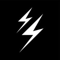 Unique Lightning Vector Glyph Icon