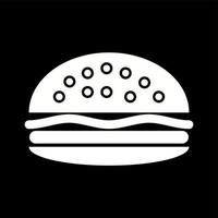 icono de glifo de vector de hamburguesa único