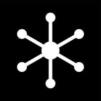 Unique Molecular Structure II Vector Glyph Icon