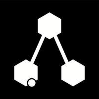 Unique Chemical Structure II Vector Glyph Icon