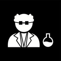 Unique Scientist Vector Glyph Icon