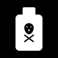 Unique Dangerous Chemical Vector Glyph Icon