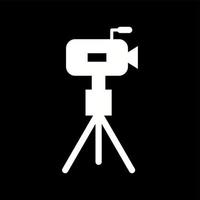 Unique Camera On Stand Vector Glyph Icon