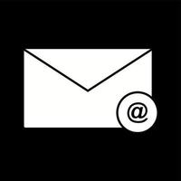 Unique Mail Vector Glyph Icon