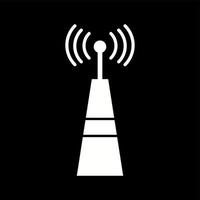 Unique Signal Tower Vector Glyph Icon