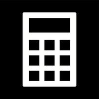 Unique Calculator Vector Glyph Icon