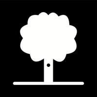 icono de glifo de vector de árbol único ii