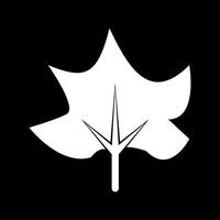 Unique Leaf Vector Glyph Icon